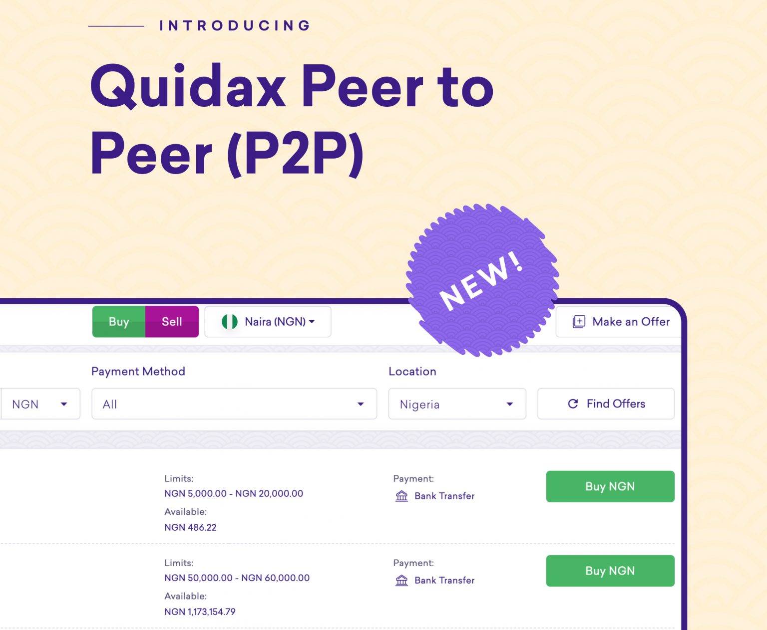 Quidax Peer to peer - P2P