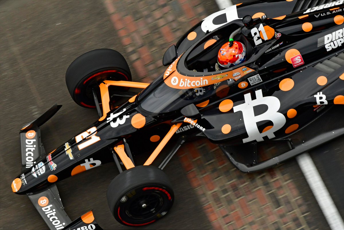Bitcoin Indy 500. Credit: Indianapolis motor freeway on twitter