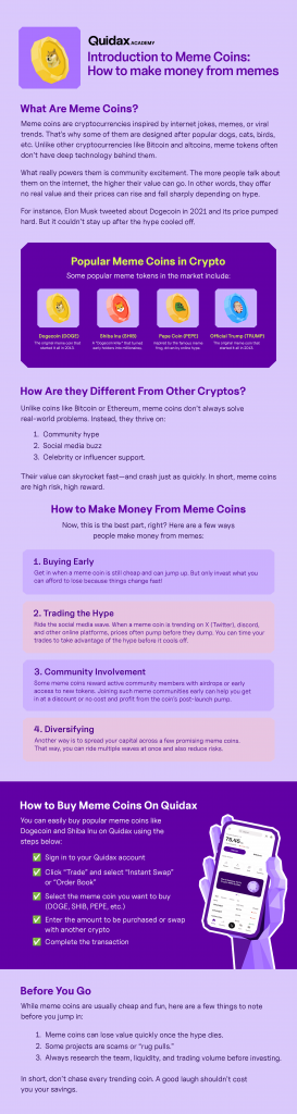 How to make money from memes infographic